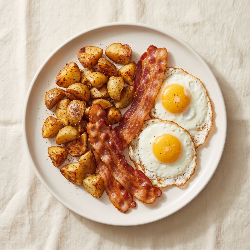 Bacon, Eggs & Crispy Breakfast Potatoes