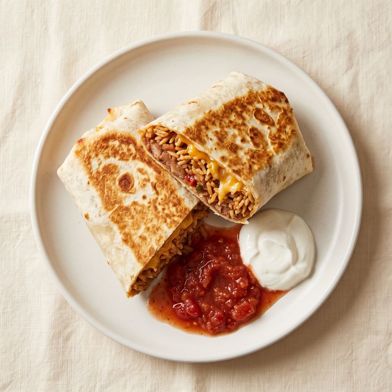 Crispy Bean, Rice & Cheese Burritos