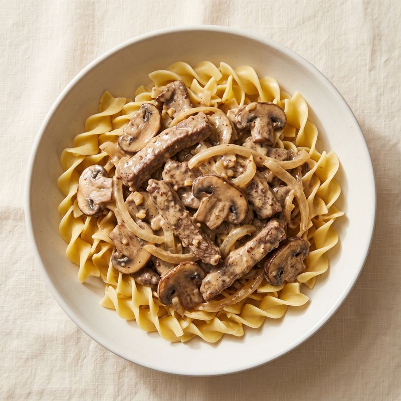 Beef Stroganoff with Egg Noodles