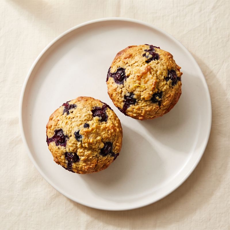 Blueberry Cottage Cheese Protein Muffins