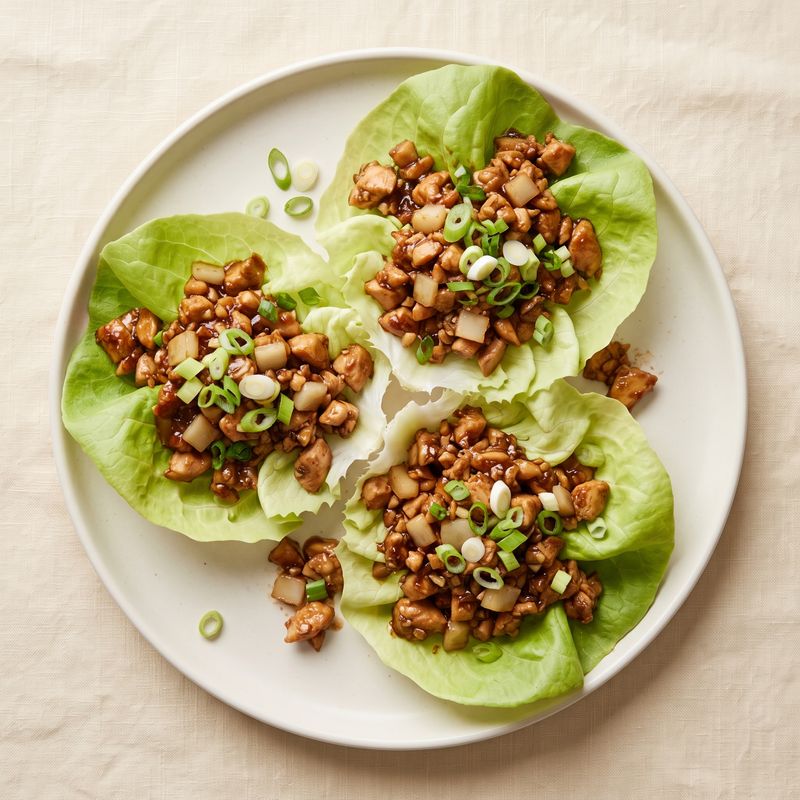 Chicken Lettuce Wraps with Hoisin & Water Chestnuts