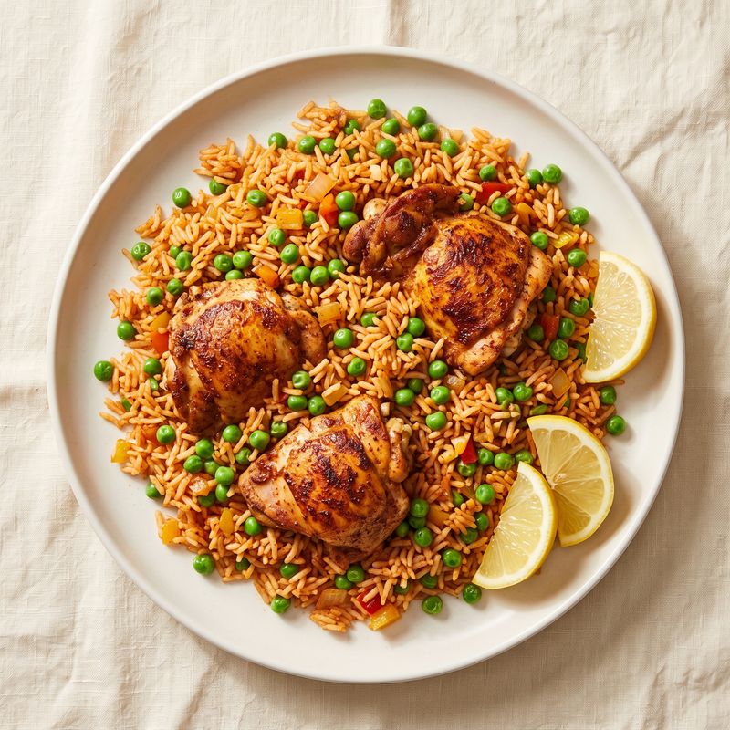 One-Pan Chicken & Rice with Peas and Smoked Paprika