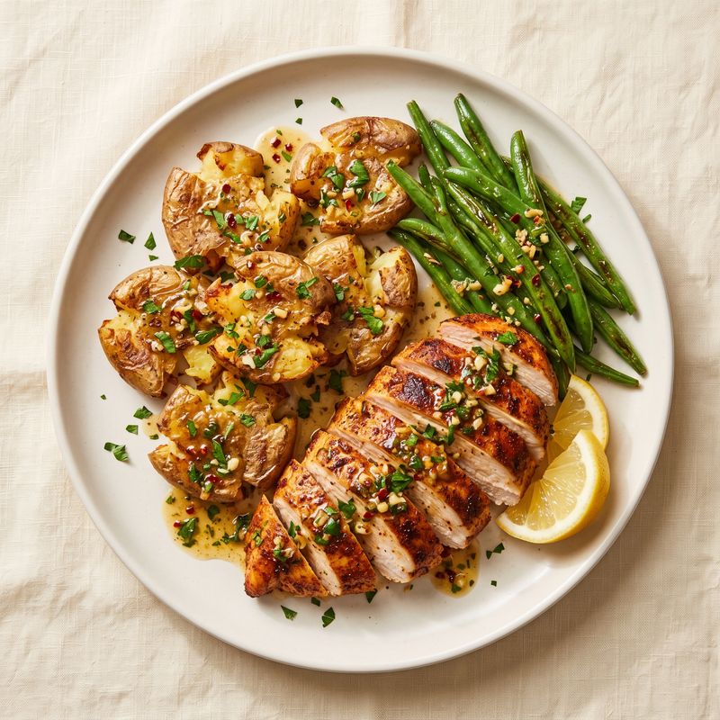 Cowboy Butter Chicken with Crispy Smashed Potatoes