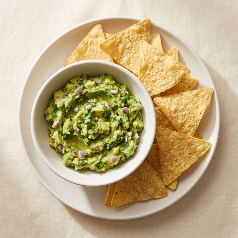 Quick Guacamole with Tortilla Chips