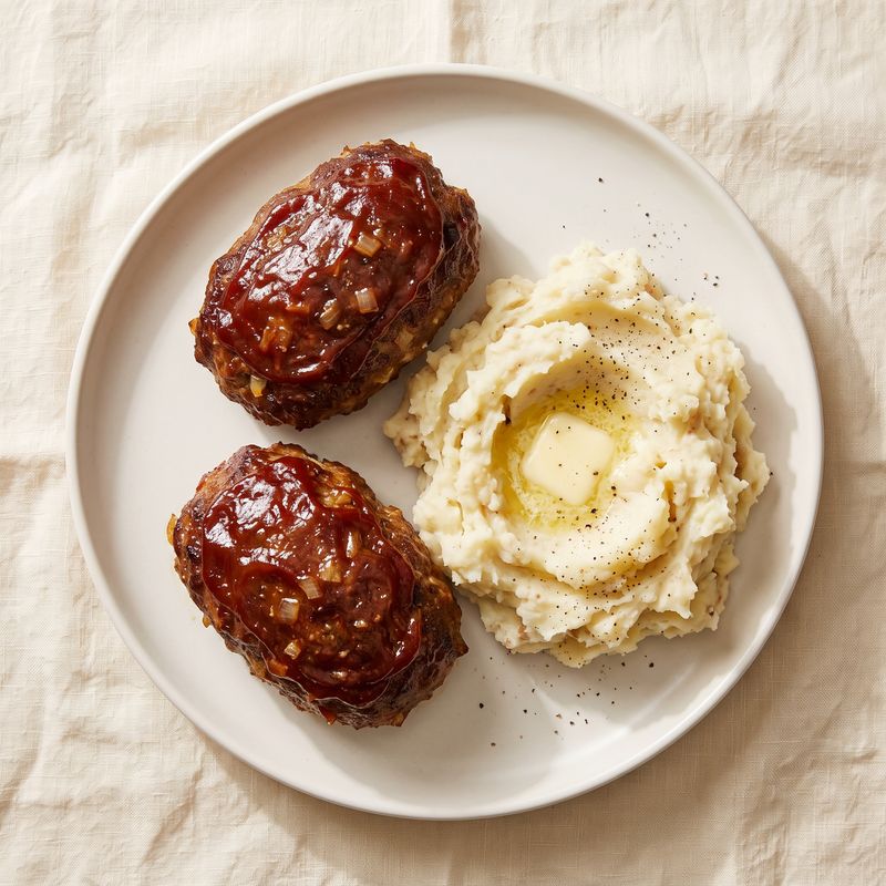 Mini Meatloaves with Mashed Potatoes