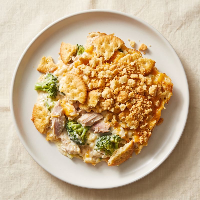 Cheesy Cracker-Topped Chicken Casserole