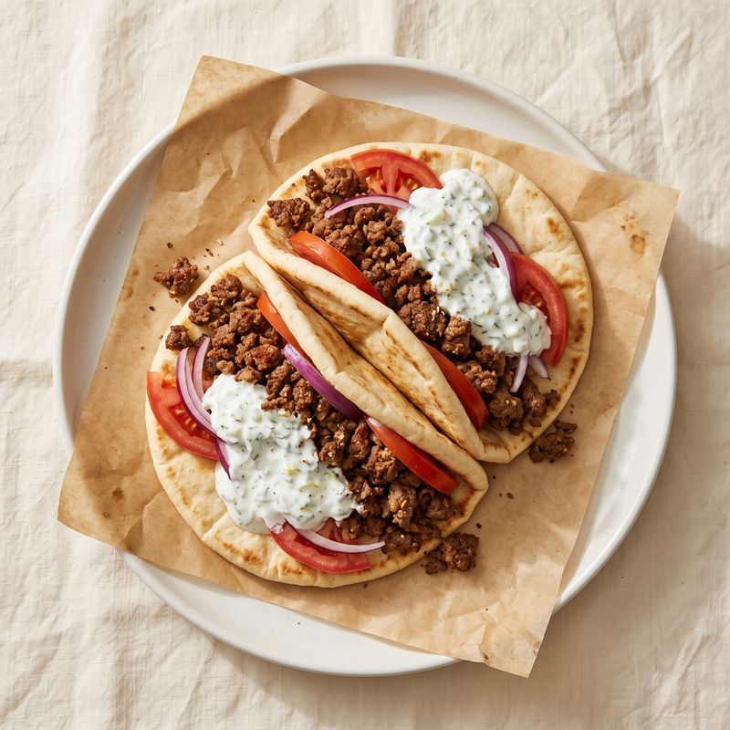 Parchment-Paper Beef Gyros with Tzatziki