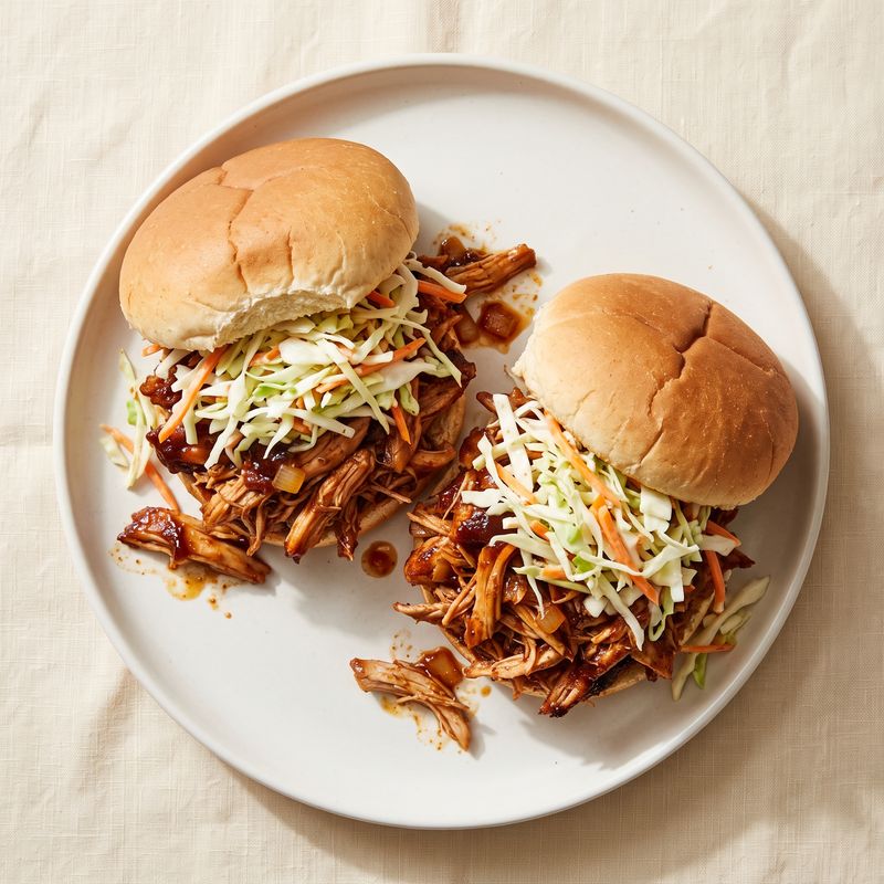 Slow-Cooker BBQ Pulled Chicken Sandwiches