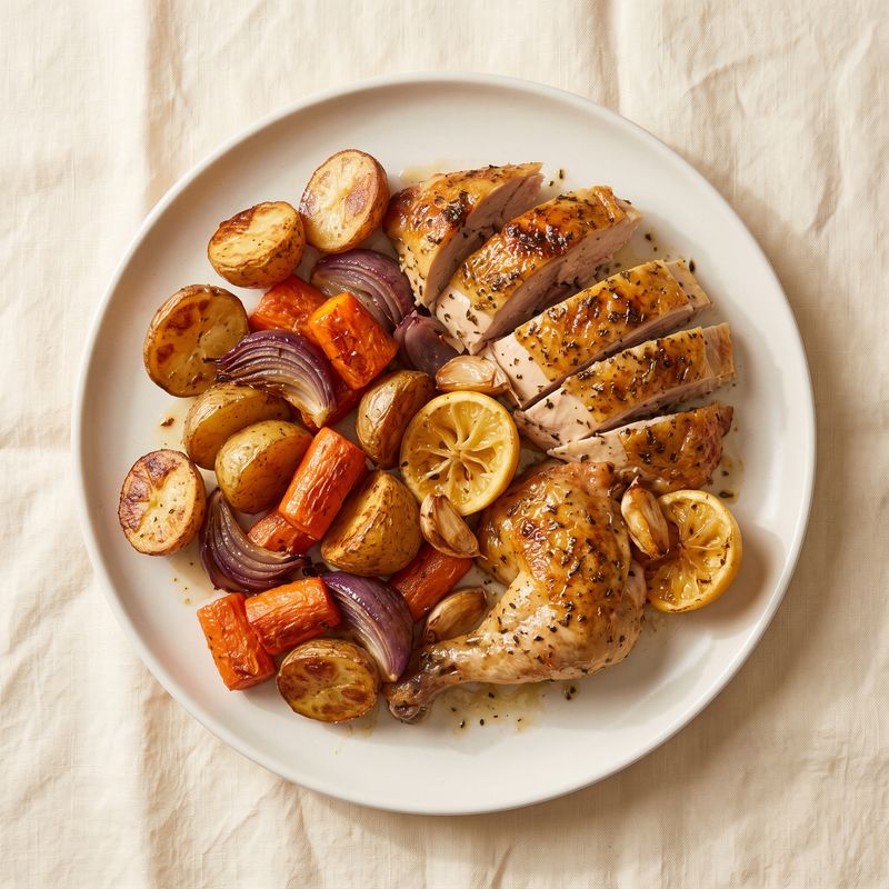 Classic Roast Chicken with Potatoes & Carrots