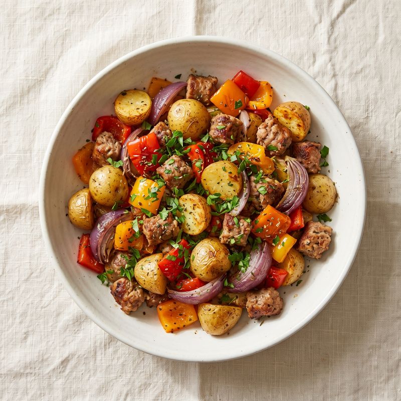 Sheet-Pan Italian Sausage, Peppers & Potatoes