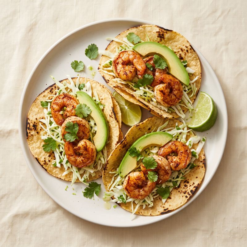 Chili-Lime Shrimp Tacos with Avocado Slaw