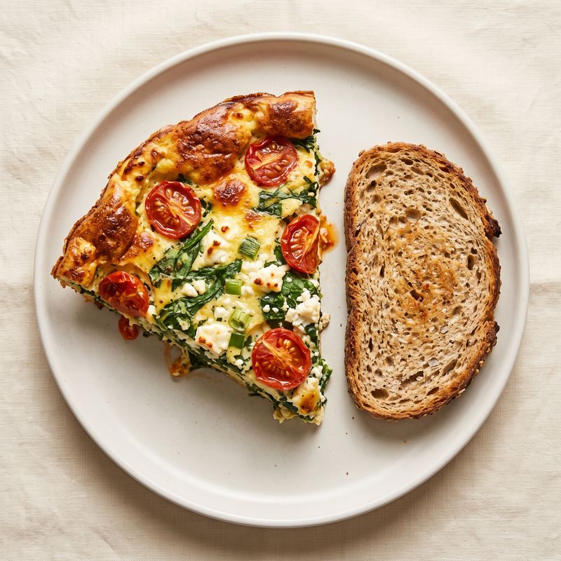 Crustless Spinach & Feta Quiche